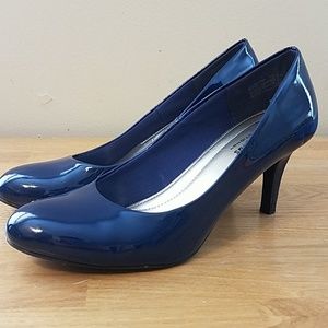 Predictions Navy Faux Patent Leather Heels